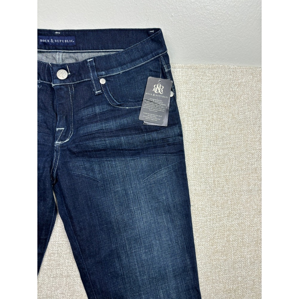 Rock & Republic Kasandra Low Rise Bootcut Jeans Hijinks Blue KDS3850 Size 30 NWT - Picture 4 of 10